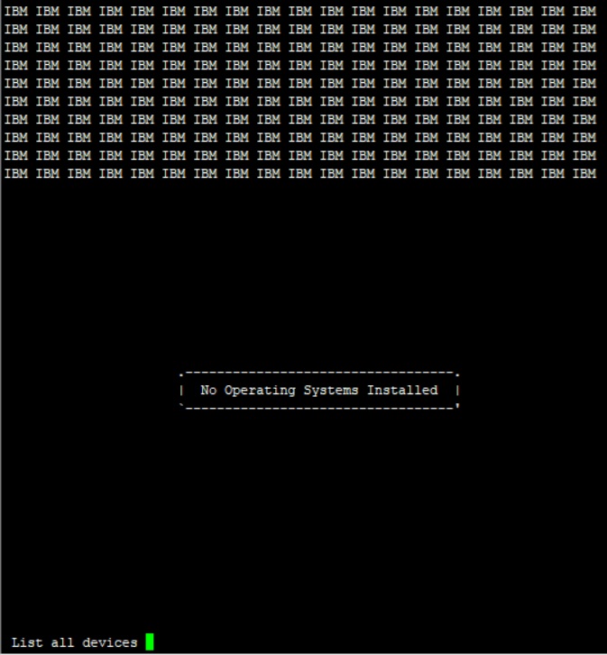 aix no operating system installed 