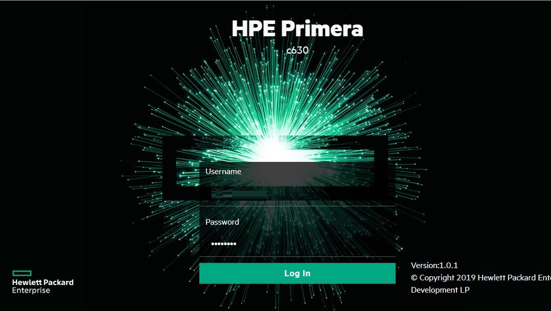 HPE Primera 630、650、670 login