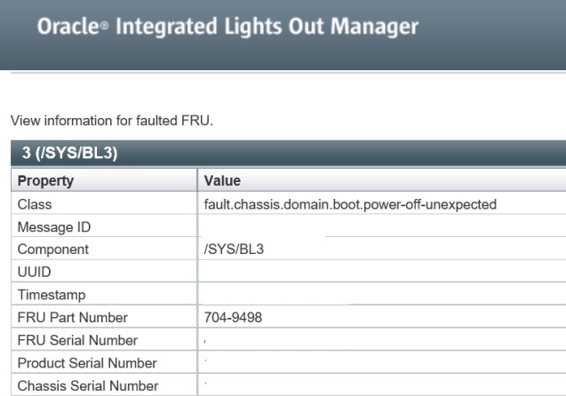 sun x2-8 CPU Fault