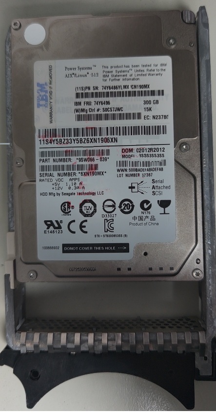 ibm FRU 74Y6496 300Gb 15k